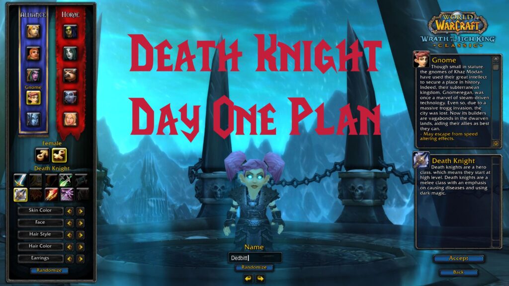 Death Knight Day One Plan