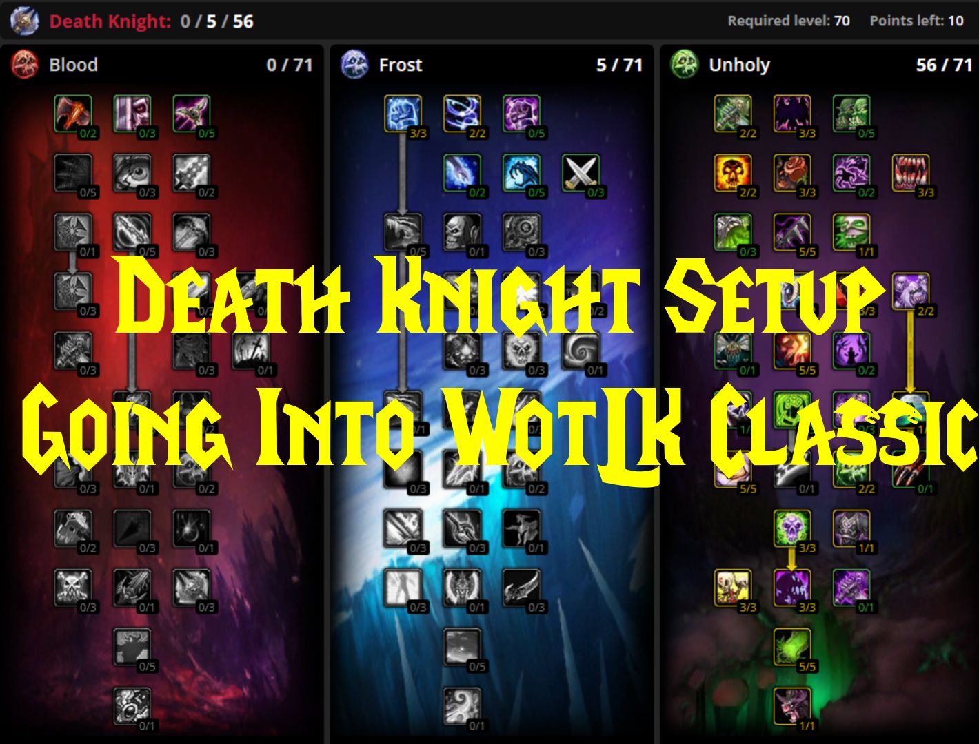 Death Knight Setup Going Into WotLK Classic Bitt s Guides