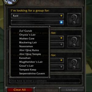 Looking For Group Tab, Raids List Looking For Group Tab, Raids List