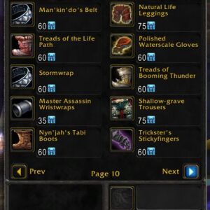 Geras TBC Classic BoJ items for Phase 4