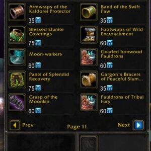 Geras TBC Classic BoJ items for Phase 4