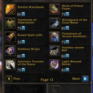 Geras TBC Classic BoJ items for Phase 4