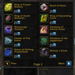 Geras TBC Classic BoJ items for Phase 4